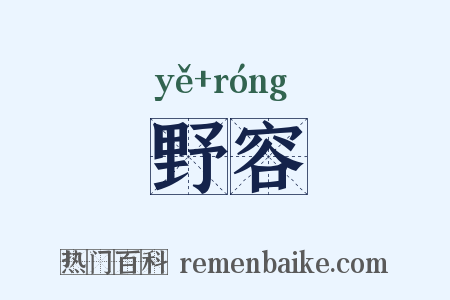野容是什么意思的图片